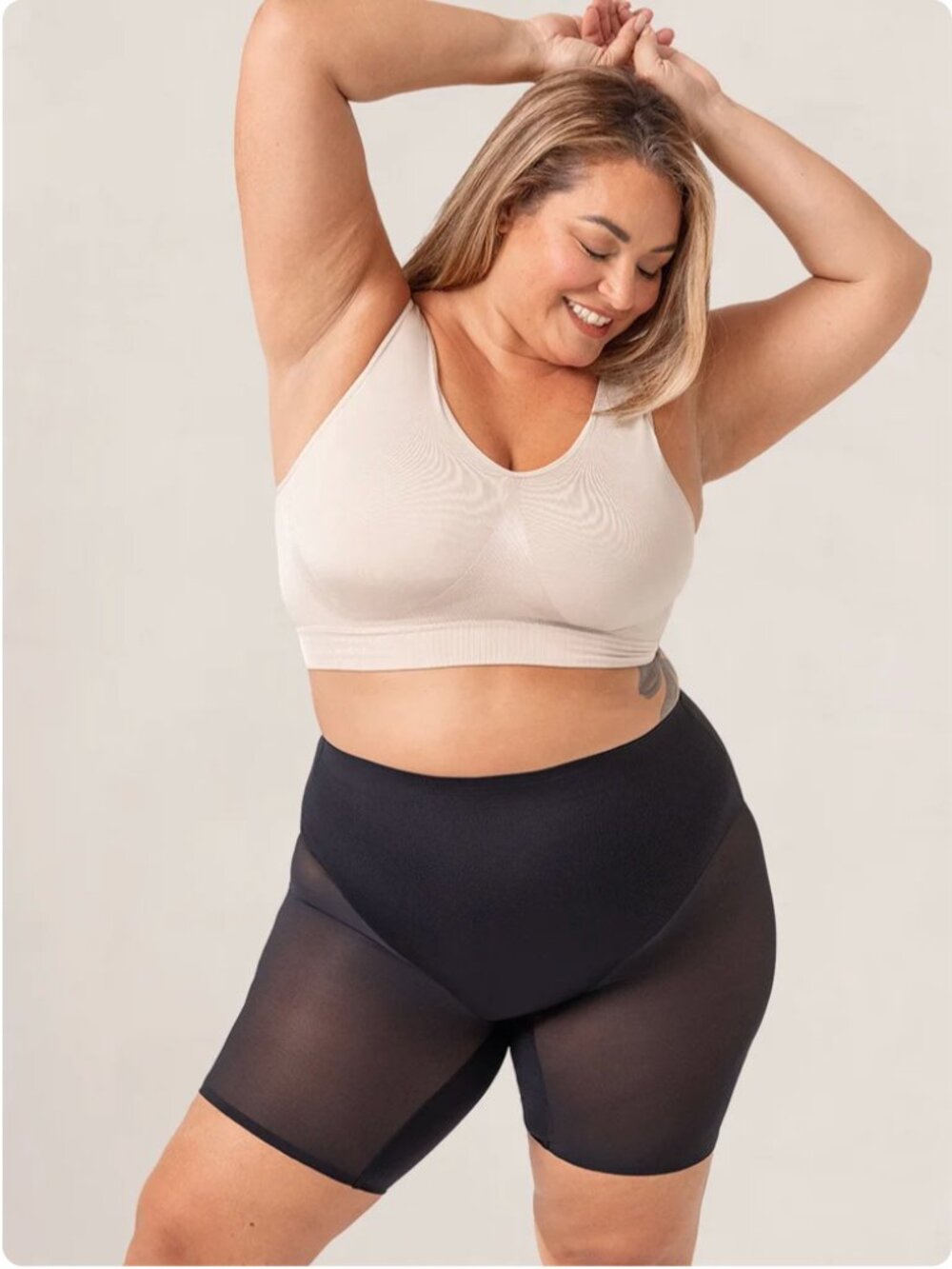 Shapermint Essentials Shapewear Shorts Size 2XL Black High Waisted Control Mesh